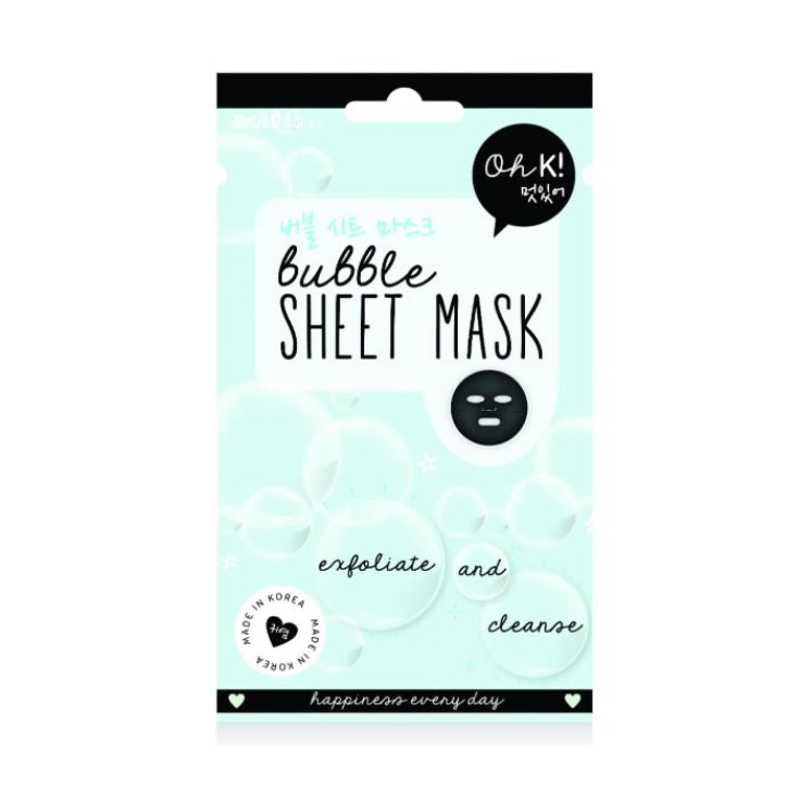 Oh K! Sheet Face Mask Bubble Exfoliate And Cleanse