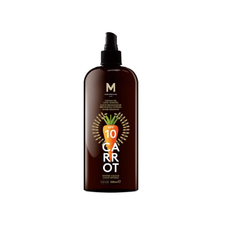 Mediterraneo Sun Carrot Suntan Oil Dark Tanning Spf10 200ml