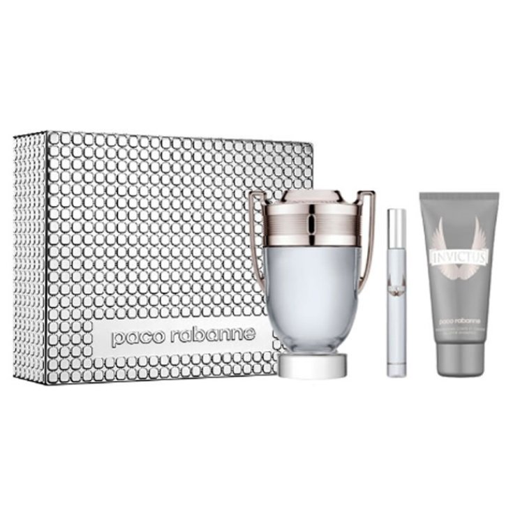 Paco Rabanne Invictus Eau De Toilette Spray 100ml Set 3 Parts 2018