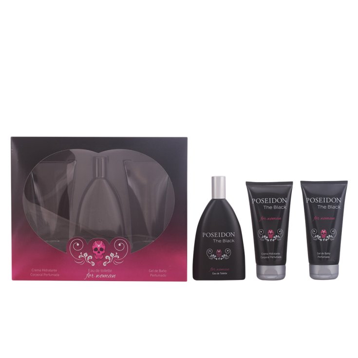 Instituto Español Posseidon The Black Woman Eau De Toilette Spray 150ml Set 3 Parts