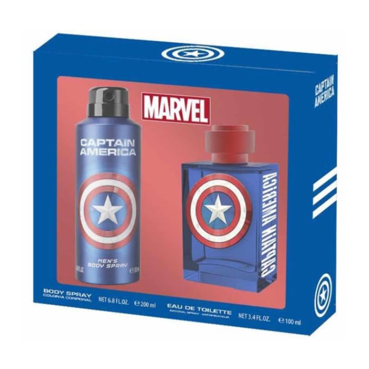 Marvel Captain America Eau De Toilette Spray 100ml Set 2 Parts 2018