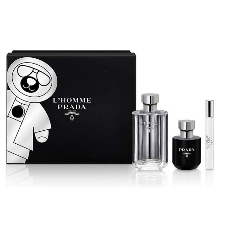 Prada L'Homme Eau De Toilette Spray 100ml Set 3 Parts 2018