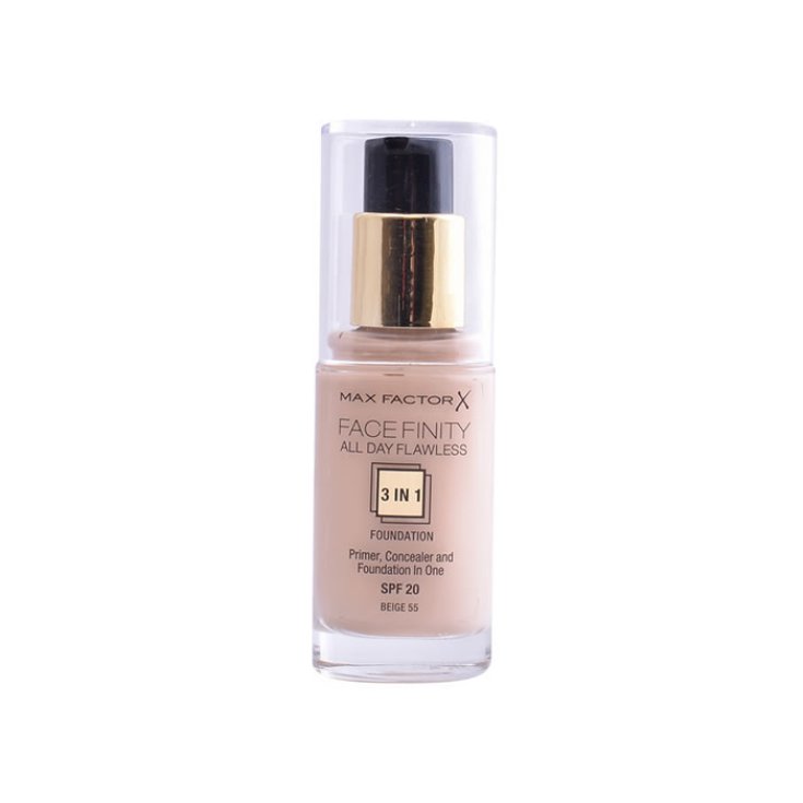 Max Factor Facefinity 3 In 1 Primer, Concealer And Foundation Spf20 55 Beige 30ml