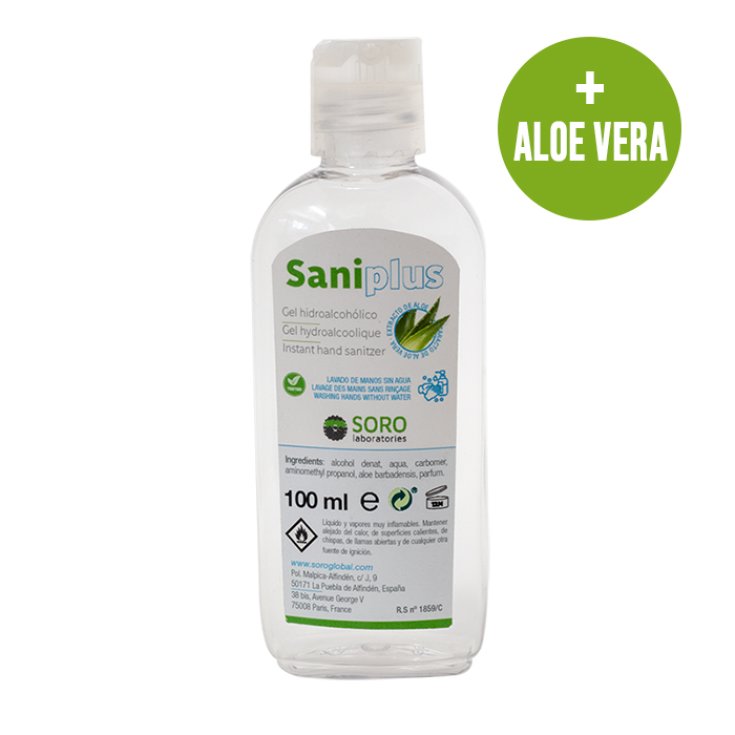 Hydroalcoholic Hand Disinfectant Gel With Aloe Vera 100ml