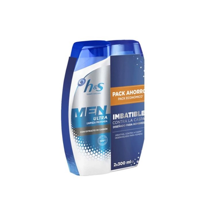 H&S Men Ultra Carbon Shampoo 2x300ml