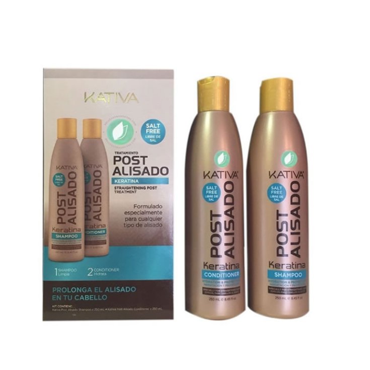 Kativa Keratina Shampoo For Straight Hair 250ml Set 2 Parts 2020