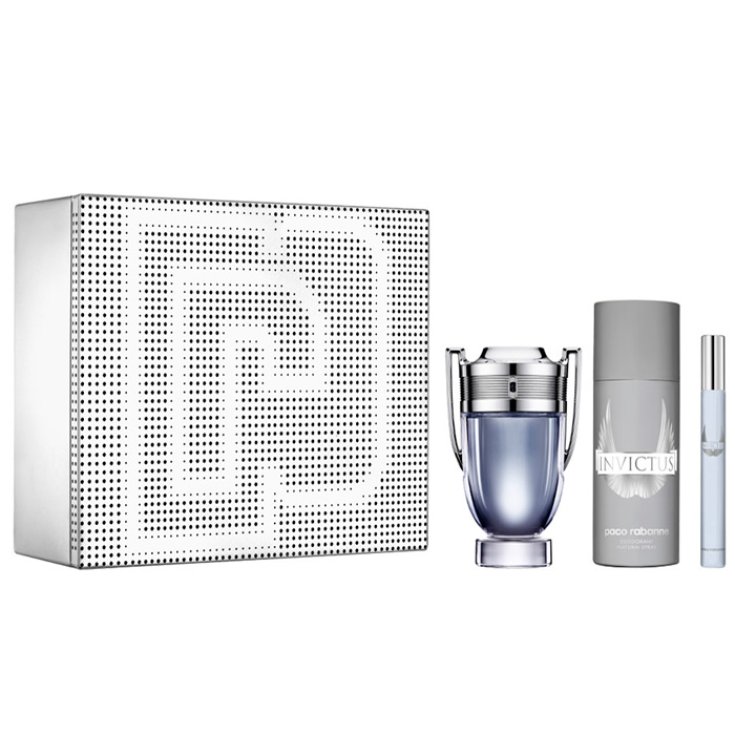 Paco Rabanne Invictus Eau De Toilette Spray 100ml Set 3 Pieces 2020