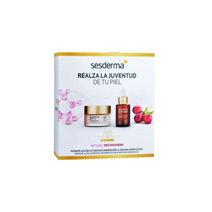Pack Sesderma Serum Resveraderm 30ml + Cream Retiage 50ml Pack Sesderma Serum Resveraderm 30ml + Cream Retiage 50ml