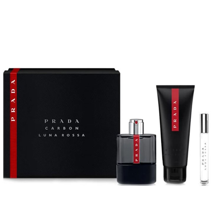 Prada Luna Rossa Carbon Eau De Toilette Spray 100ml Set 3 Parts 2019