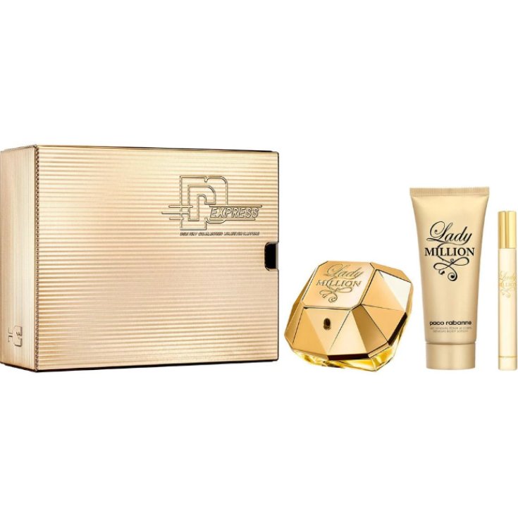 Paco Rabanne Lady Million Eau De Parfum Spray 80ml Set 3 Parts 2019