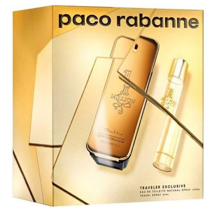 Paco Rabanne One Million Eau De Toilette Spray 100ml Set 2 Parts 2019