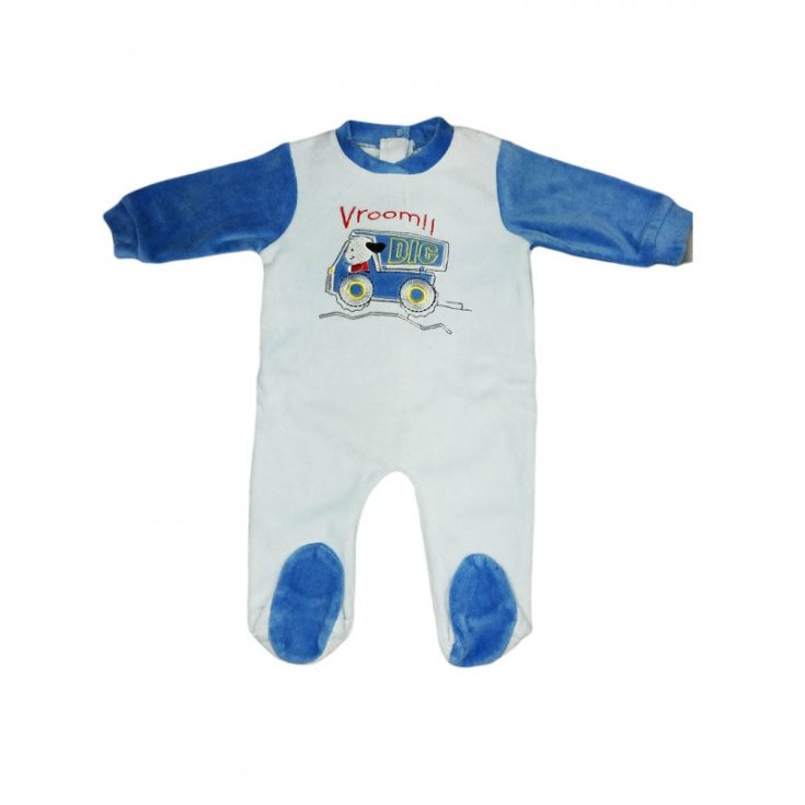 Jumpsuit chenille baby boy Ellepi sky 6 m