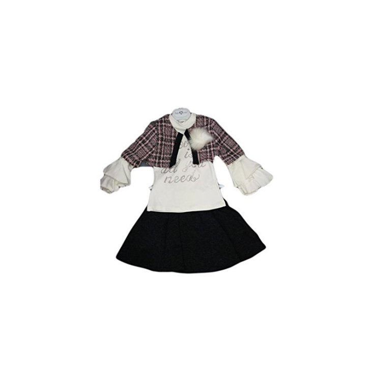 3pcs baby girl outfit, knitted skirt and jacket Made in Italy 3A