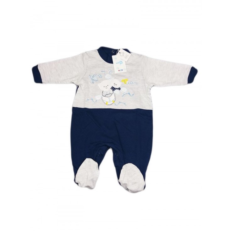 Will B gray baby boy cotton romper suit 6 - 9 months