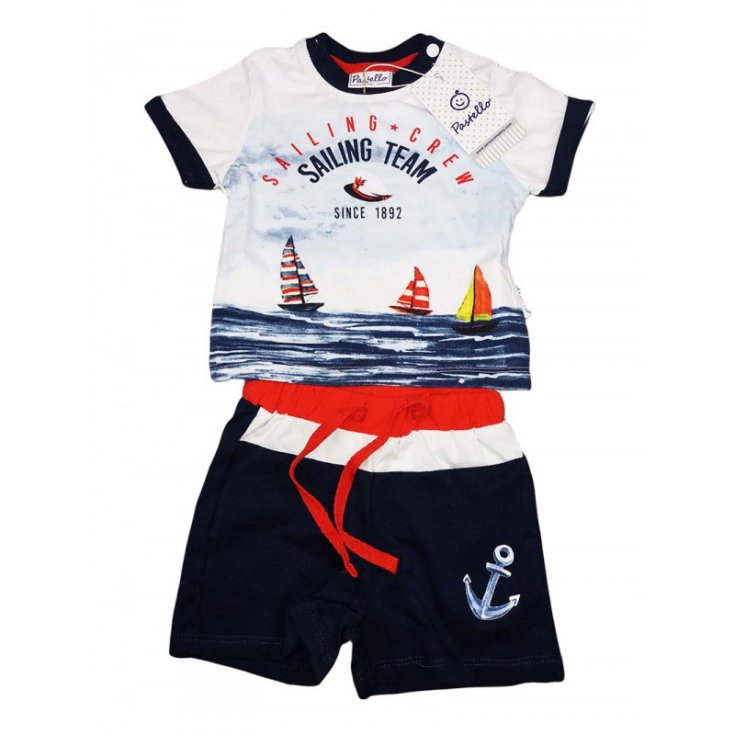 T-shirt shorts set for newborn baby boy Pastel blue 12-18 months
