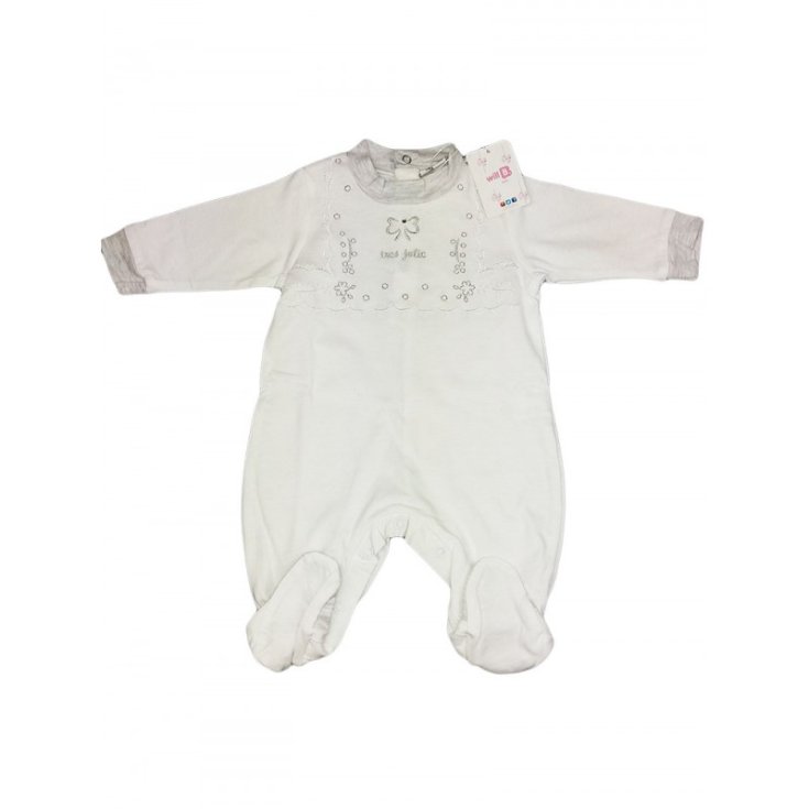 Will B white baby girl cotton romper suit 6 - 9 months