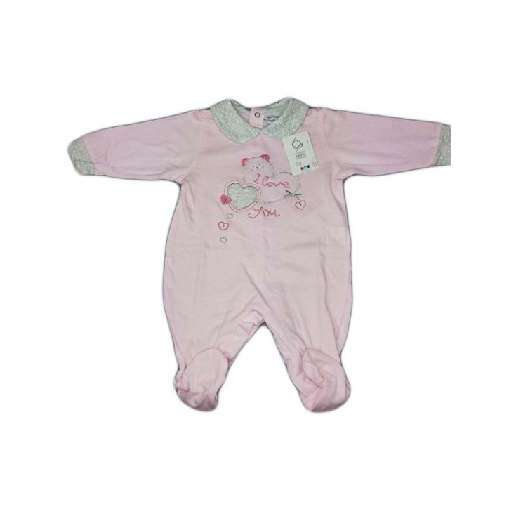 Will B baby boy cotton jumpsuit pink gray 6 - 9 months