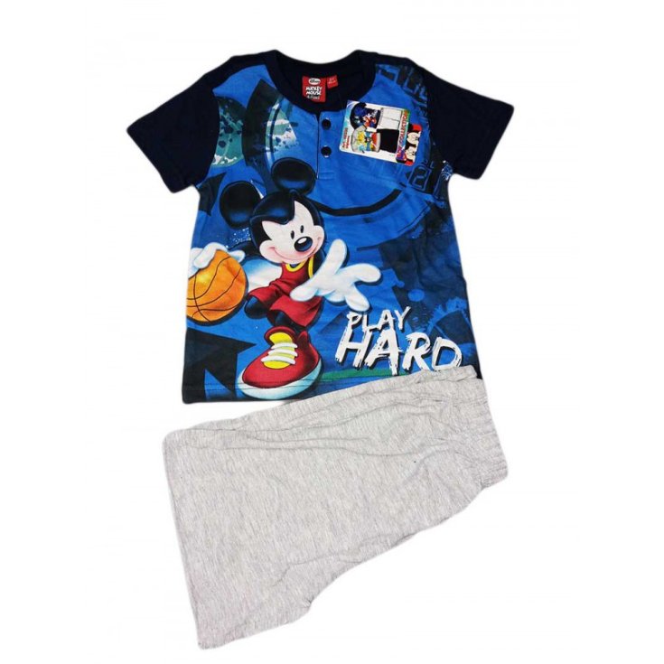 Disney Mickey Mouse blue 4A baby boy shorts t-shirt pajamas