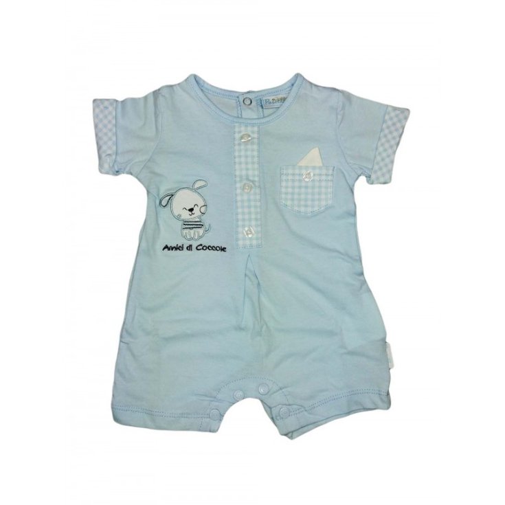 Newborn baby half sleeve romper suit Pastel sky 0 - 1 month