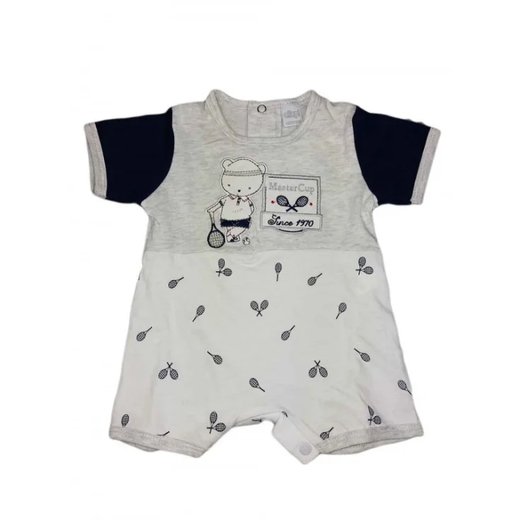 Romper romper baby boy half sleeve Ellepi white blue 6 m