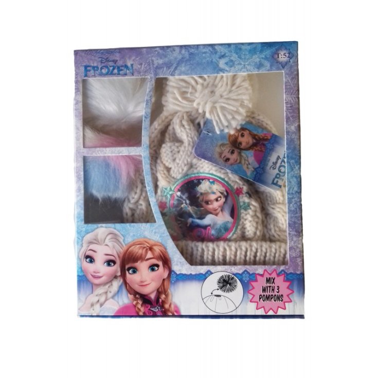 Disney Frozen 3 girl's hat with pompons cream size 52