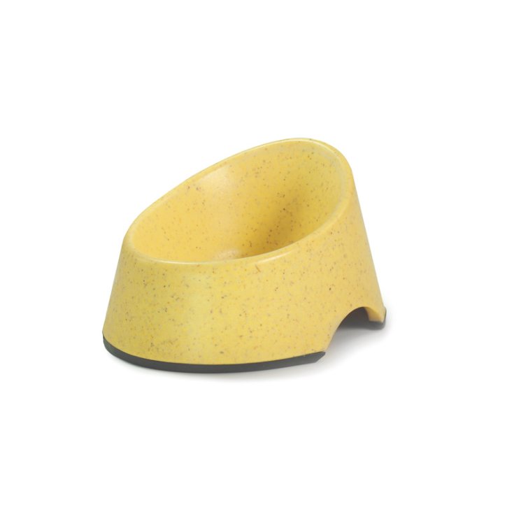 RECORD BAMBOO BOWL INCLINED YELLOW 1