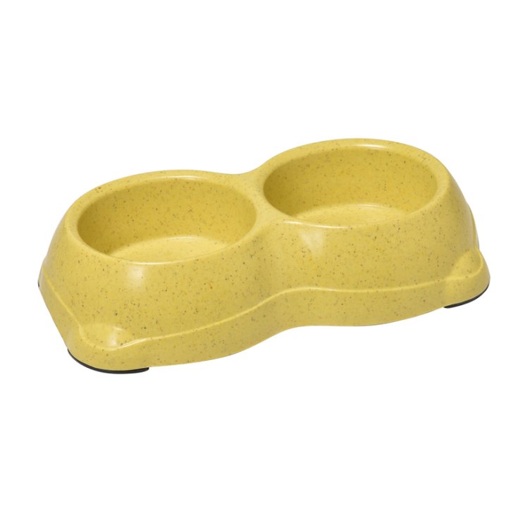 RECORD BAMBOO DOUBLE YELLOW BOWL 22.5