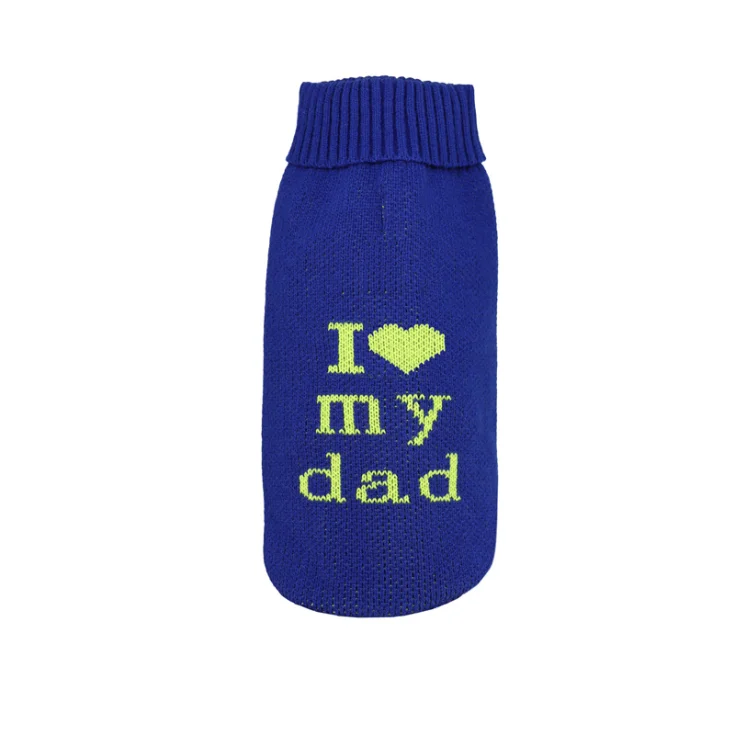 RECORD SWEATER I LOVE MY DAD BLUE S 1