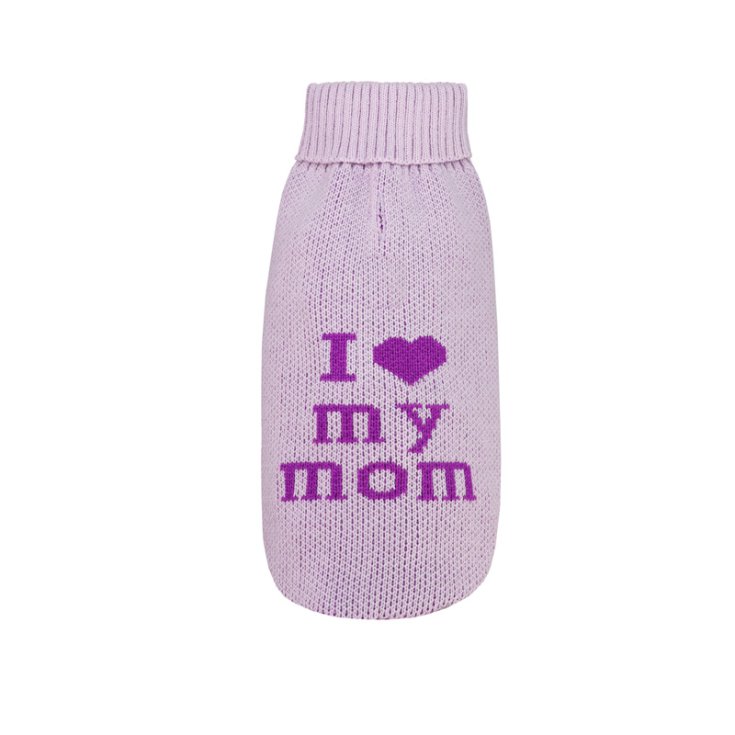 RECORD SWEATER I LOVE MY MOM LILAC S