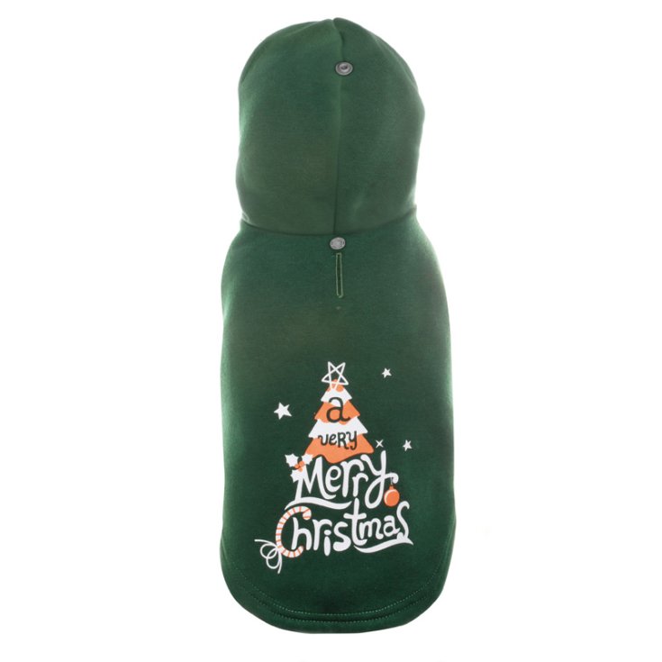 RECORD SWEATSHIRT MERRY CHRISTMAS GREEN XS CHEST:
