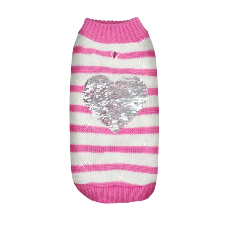 RECORD SWEATER PULLOVE PINK, WHITE X