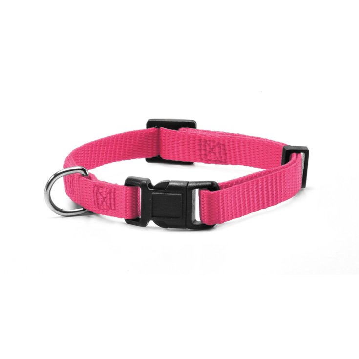 RECORD NYLON COLLAR WITH CLIP PINK XS 1X