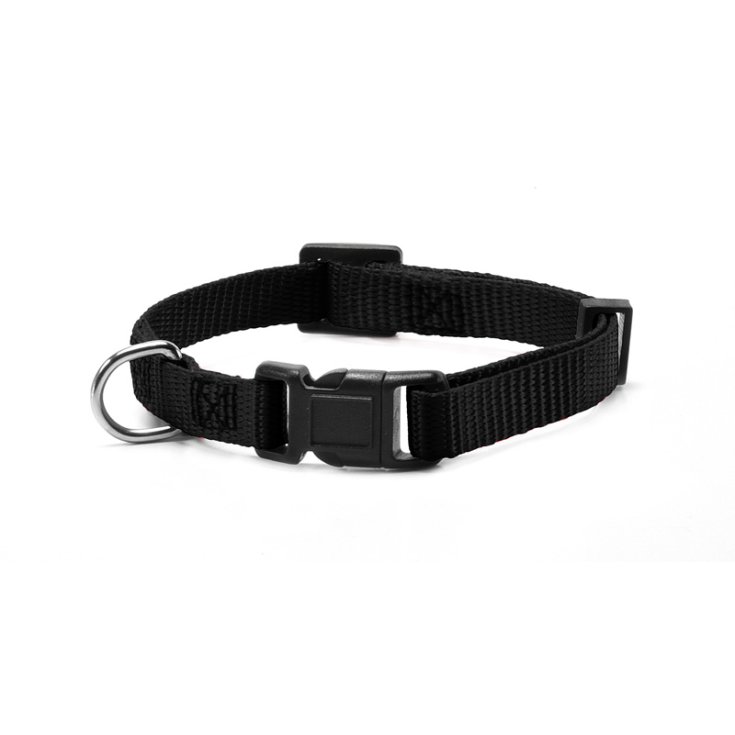 RECORD NYLON COLLAR WITH CLIP BLACK XS 1X