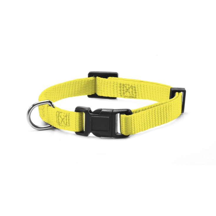 RECORD NYLON COLLAR WITH CLIP YELLOW XS