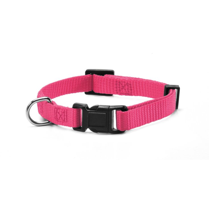 RECORD NYLON COLLAR WITH PINK CLIP S 1,5