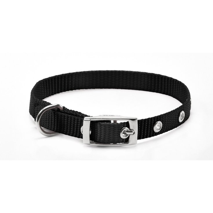 RECORD COLLAR NYLON WITH BUCKLE BLACK 2X4