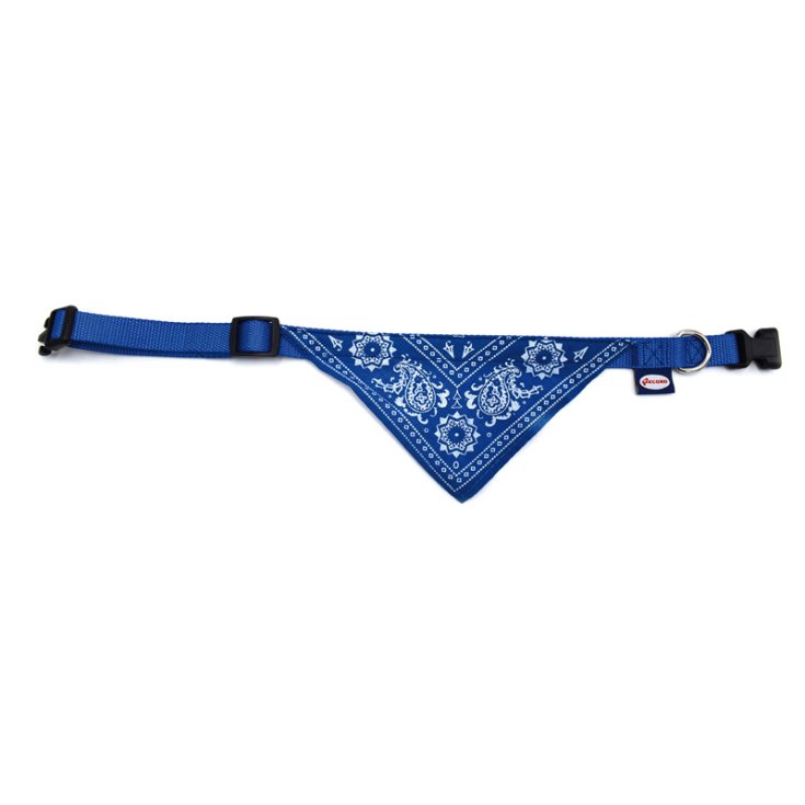 RECORD COLLAR NYLON BANDANA BLUE 1X20 30