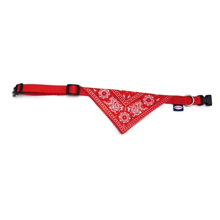 RECORD COLLAR NYLON BANDANA RED 1,6X3