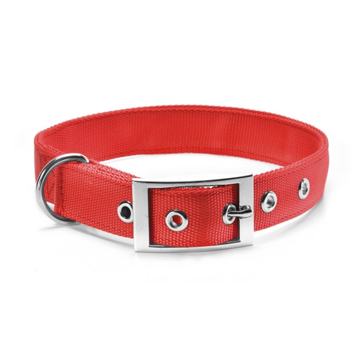 RECORD COLLARS NYLON DOUBLE RED 2,5X45