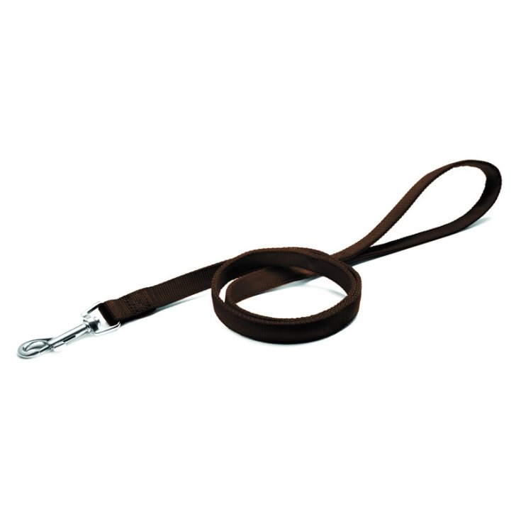 RECORD BROWN DOUBLE NYLON LEASH 2