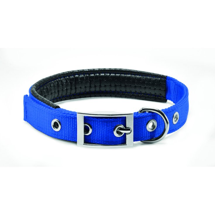 RECORD BLUE SOFT PADDED NYLON COLLAR