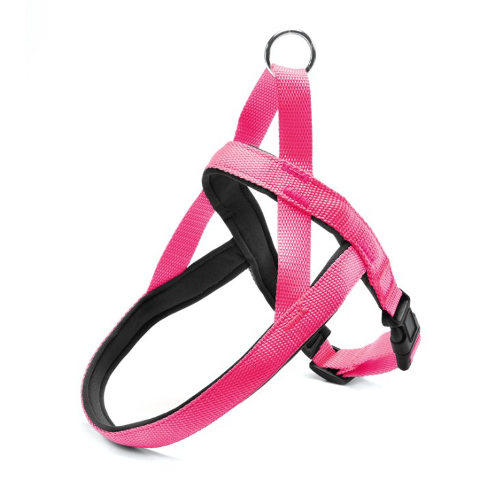 RECORD NYLON HARNESS WITH PINK NEOPRENE