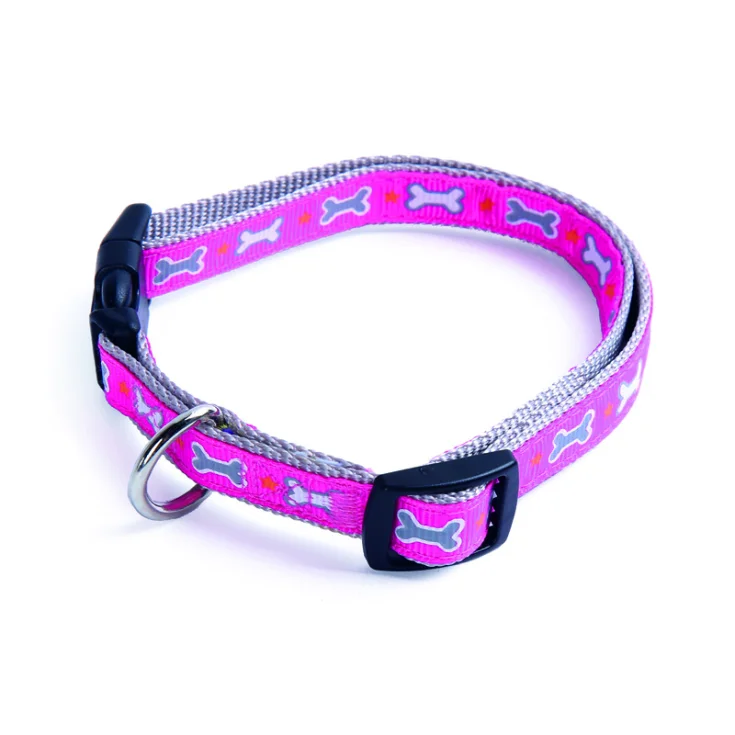 RECORD SMALL PINK NYLON COLLAR 2,5X4