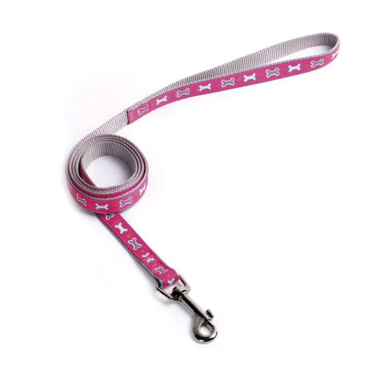 RECORD SMALL PINK NYLON LEASH 1X