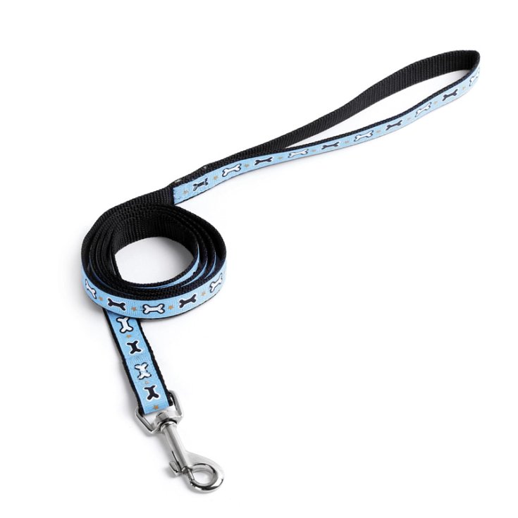 RECORD OSSICINI LIGHT BLUE NYLON LEASH