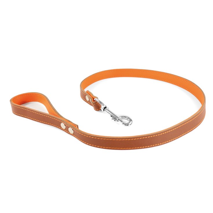 RECORD LAREDO LEASH BROWN/ORANGE