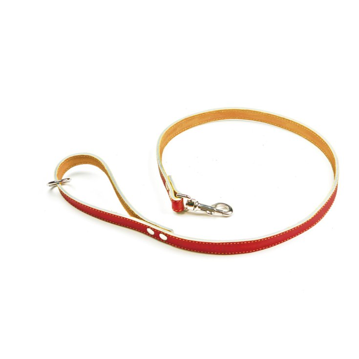 RECORD LAREDO LEASH RED/BEIGE 1,8