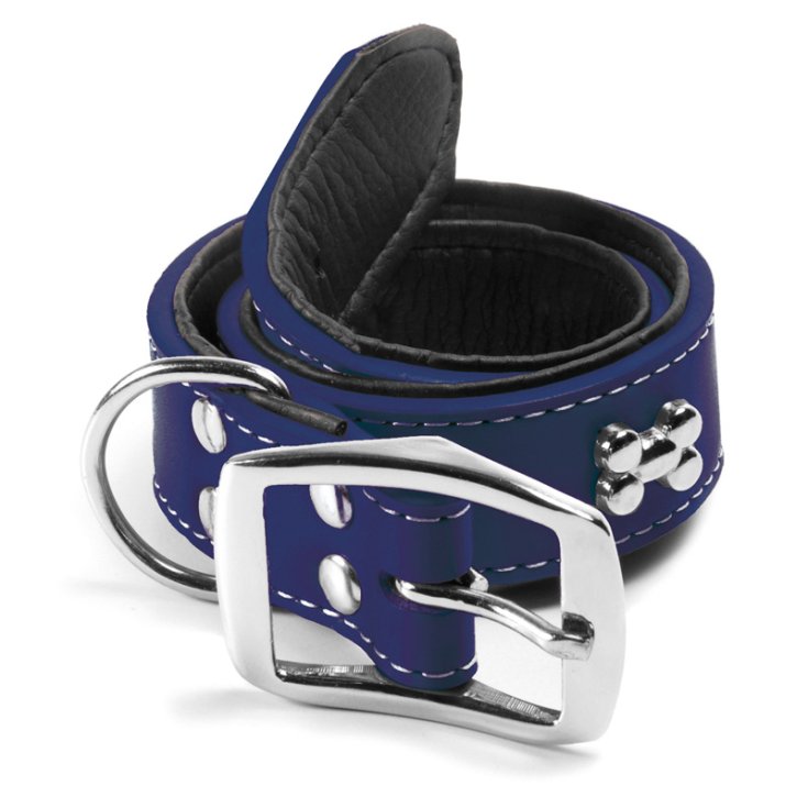 RECORD SILVER COLLAR FAUX LEATHER WITH OXY BL