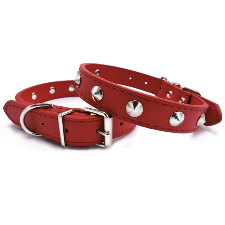 RECORD PUNK COLLAR FAUX LEATHER STUDS ROS