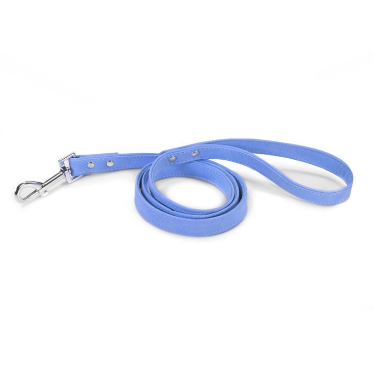 RECORD DOG LEASH LEATHERETTE LIGHT BLUE